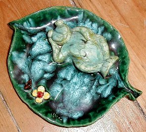 vue dtaille de mes grenouilles en cramique